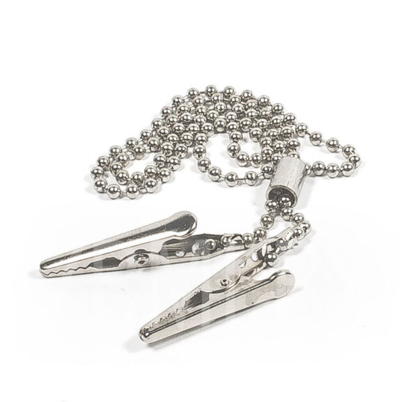 Держатель салфеток металлический (зажим) с цепочкой арт. 1052 ПП