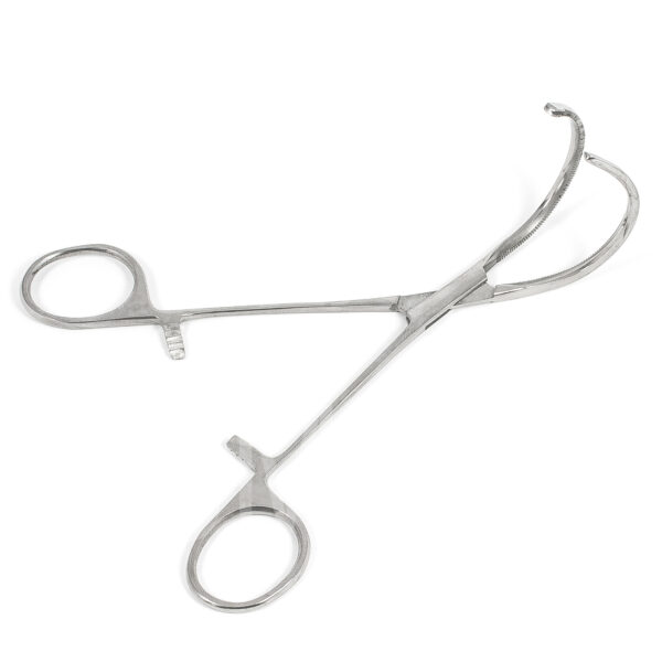 Зажим сосудистый эластичный зубчатый с фиксатором (по Сатинскому) №2 150мм З-107 ТП арт.304-1