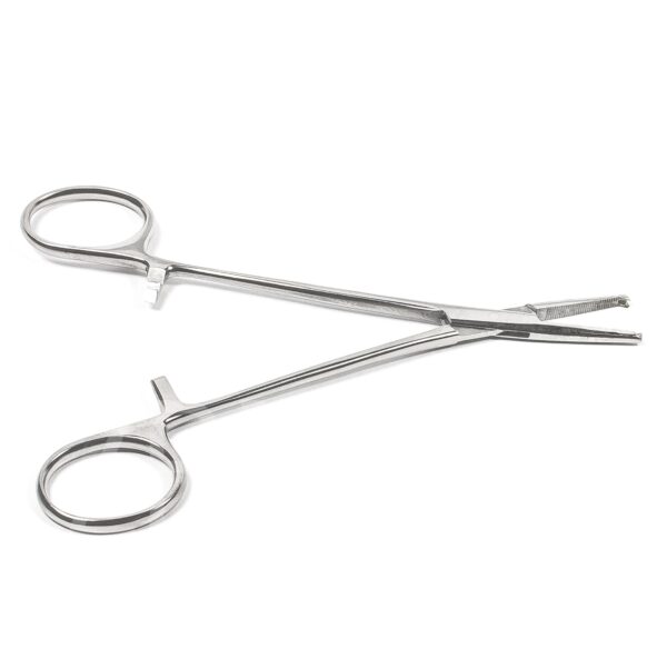 Зажим кровоостанавливающий 1×2 зубый зубчатый прямой №1 150мм З-21 ТП арт. 300-5 ТП