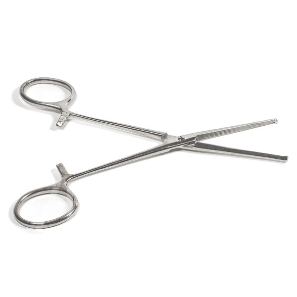 Зажим кровоостанавливающий 1х2 зубый зубчатый прямой №2 160мм З-5 ТП арт. 300-6